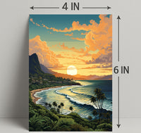 Tropical Sunset Serenity Poster