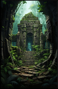 Ancient Jungle Ruins Poster
