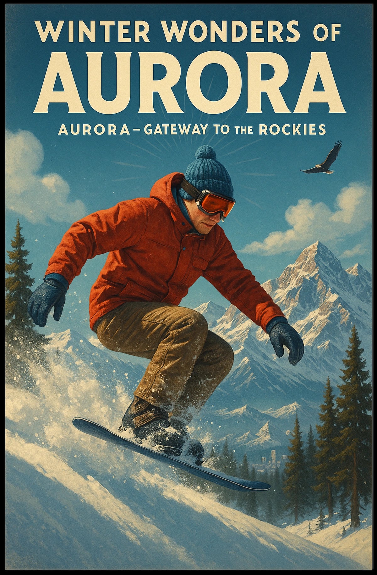 Winter Wonders of Aurora Poster