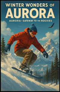 Winter Wonders of Aurora Poster