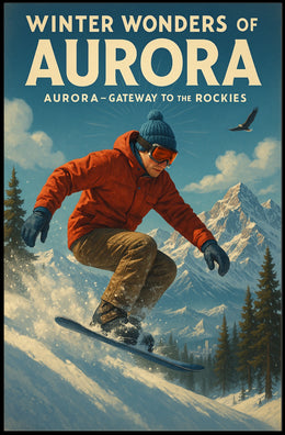 Winter Wonders of Aurora Poster