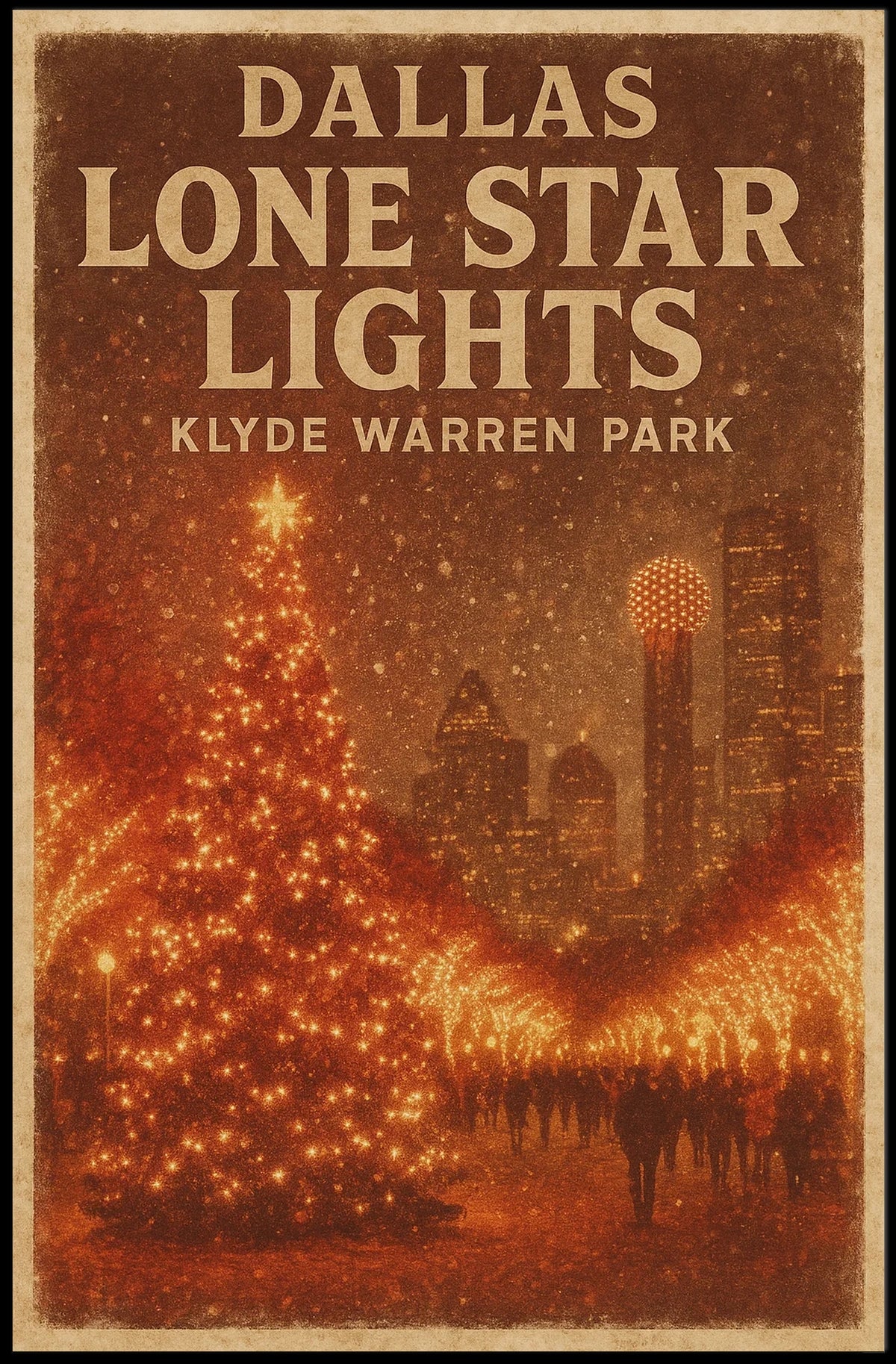 Dallas Lone Star Lights Poster