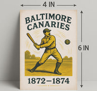 Baltimore Canaries Baseball Poster PosterGoat