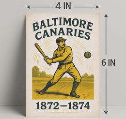 Baltimore Canaries Baseball Poster PosterGoat