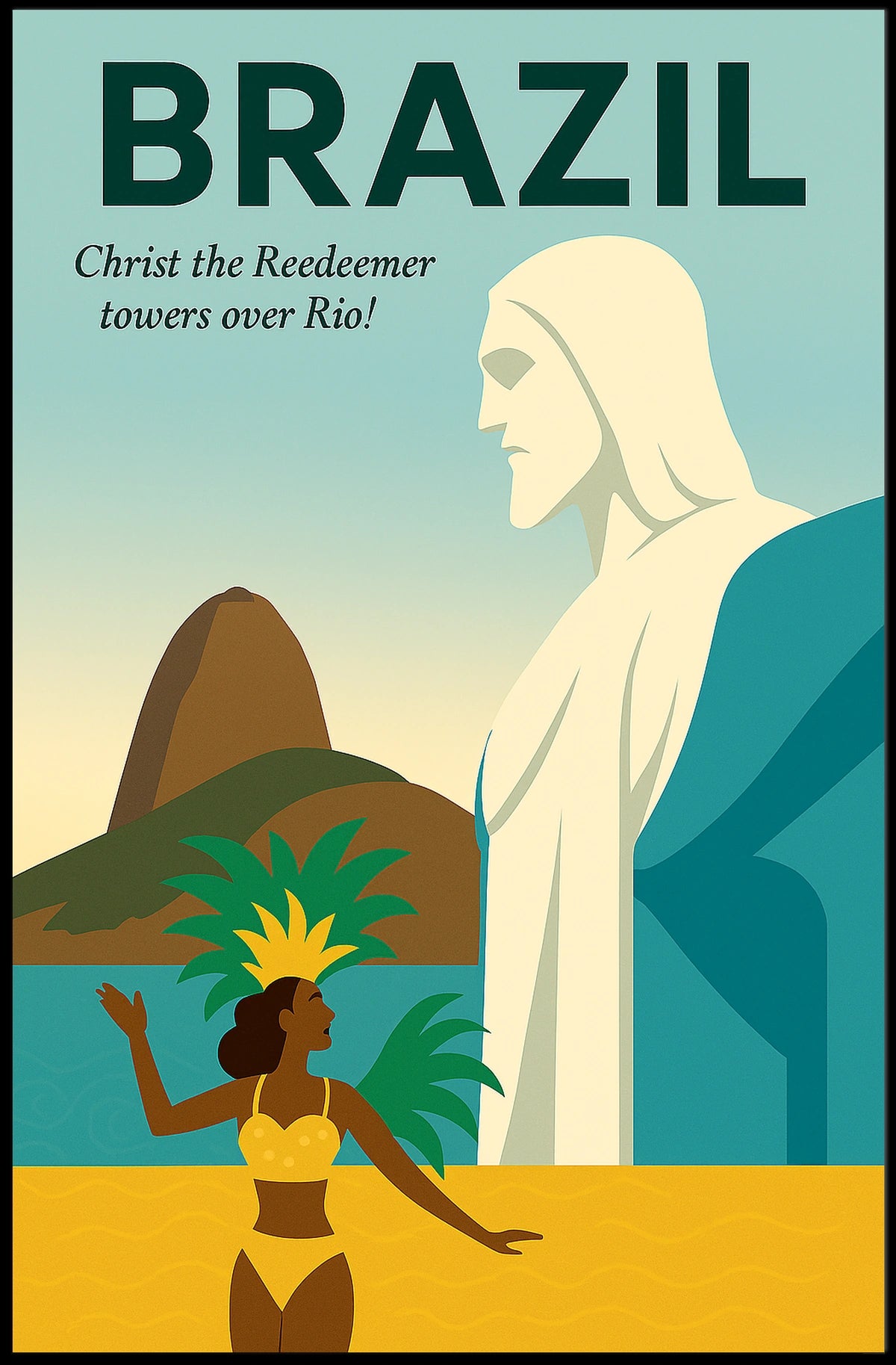 Christ the Redeemer Over Rio Poster