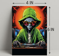 Alien Hacker In Action Poster