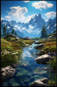 Majestic Mountain Landscape Poster