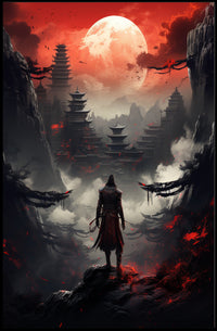 Warrior Under The Blood Moon Poster