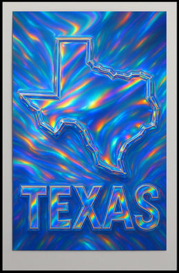 Texas In Vibrant Colors Poster