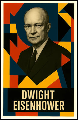 Dwight D. Eisenhower 34th President of the United States Abstract Pop Poster