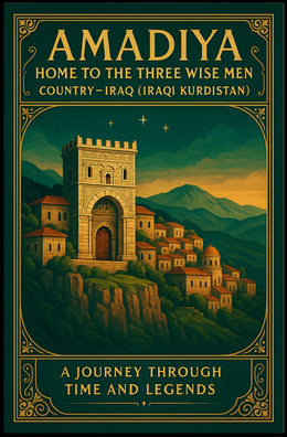 Amadiya Vintage Illustration: Cultural or Heritage Poster