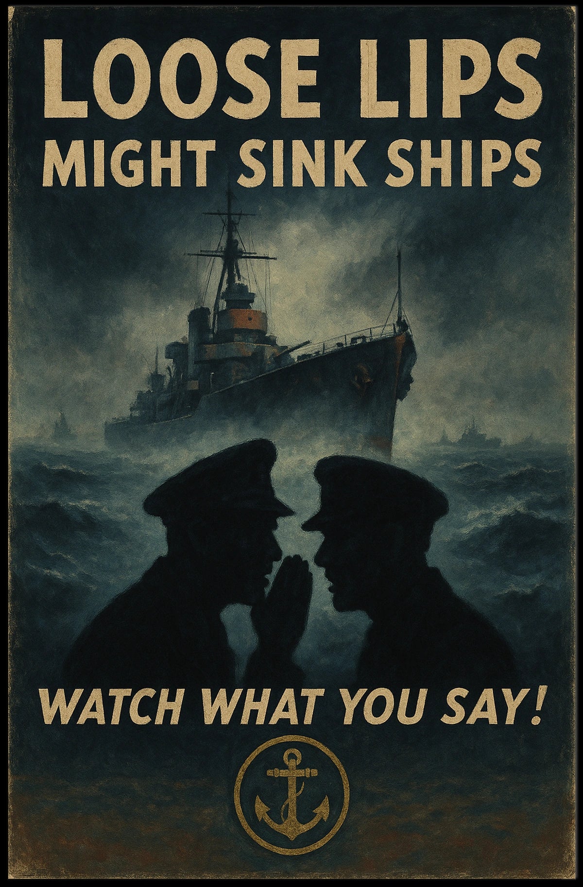 Loose Lips Might Sink Ships Poster