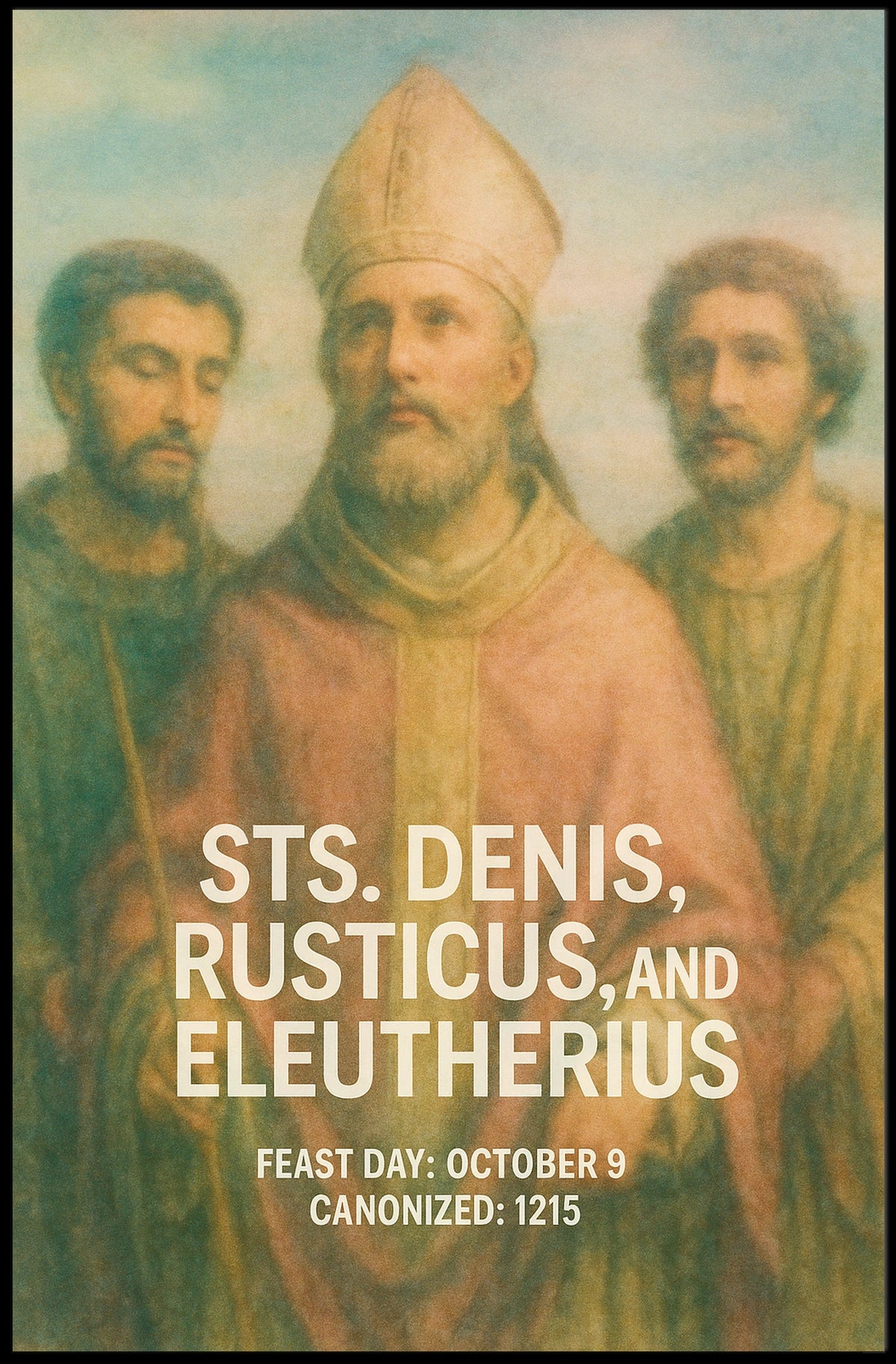 Saints Denis, Rusticus, And Eleutherius Poster