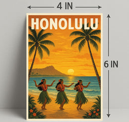 Honolulu Sunset Poster PosterGoat
