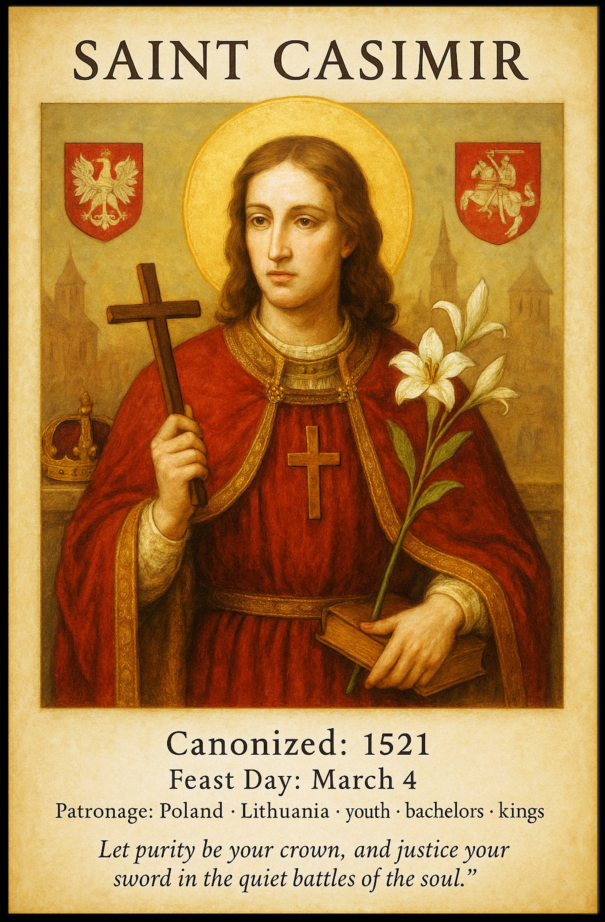 Saint Casimir Poster PosterGoat