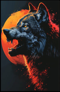 Wolf Under The Blood Moon Poster