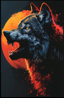 Wolf Under The Blood Moon Poster