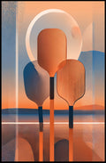 Abstract Sunset Reflections Poster