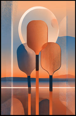 Abstract Sunset Reflections Poster