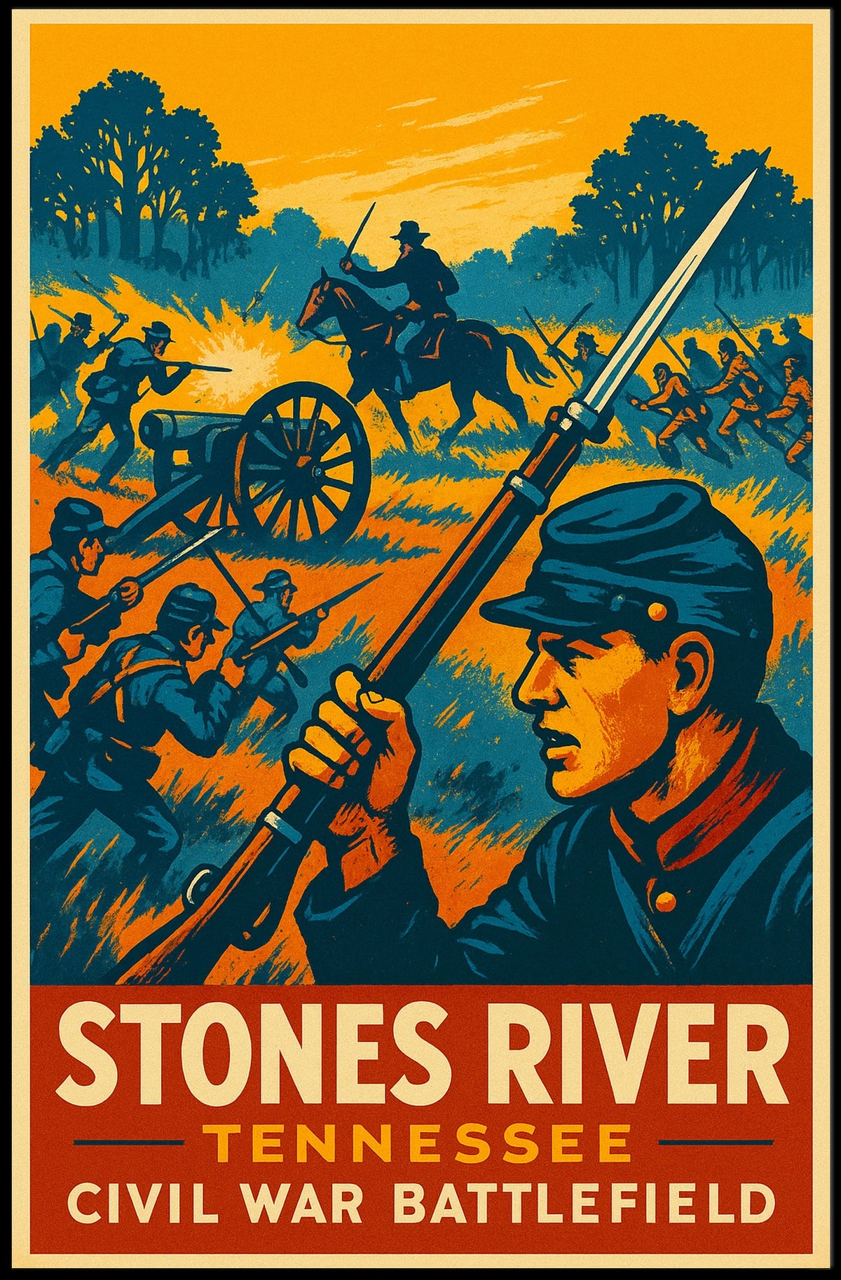 Stones River Tennessee Civil War Poster