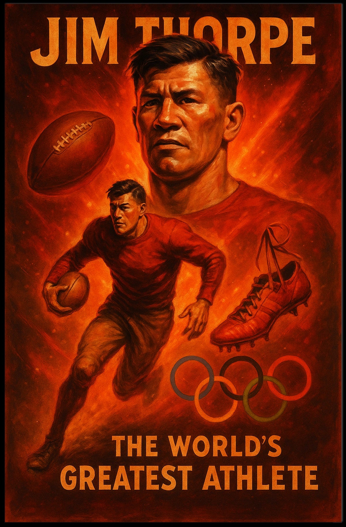 Jim Thorpe Legendary Athlete Poster