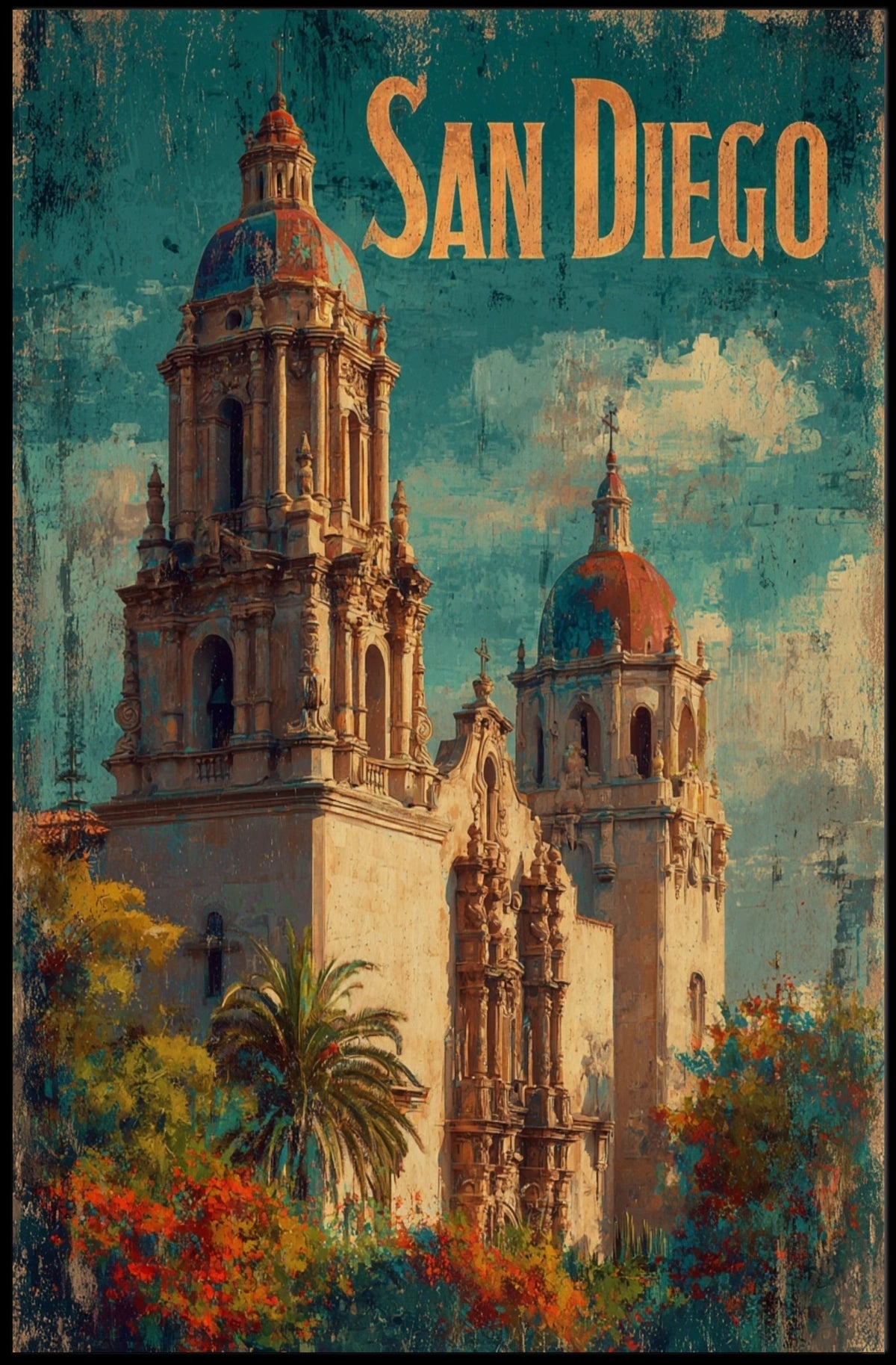 San Diego Architectural Charm Poster