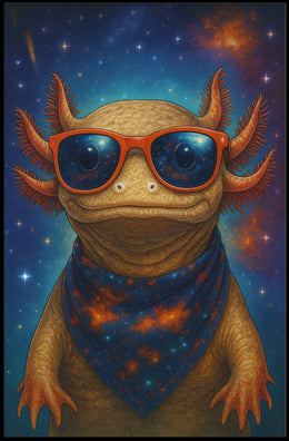Cosmic Axolotl Adventure Poster