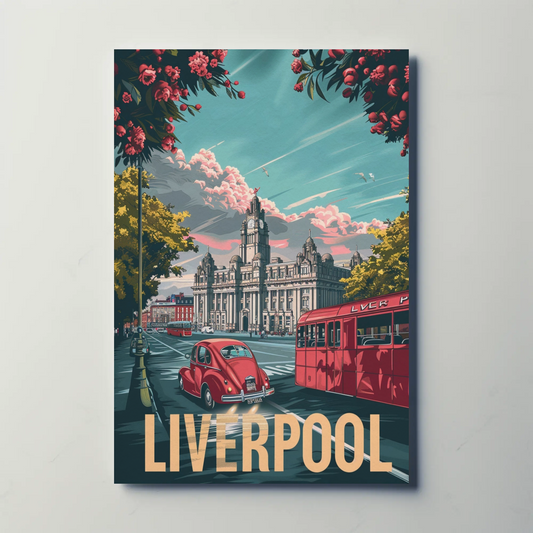 Liverpool Iconic Skyline Travel Poster