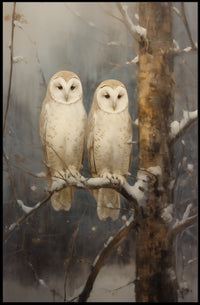 Winter Owls Poster