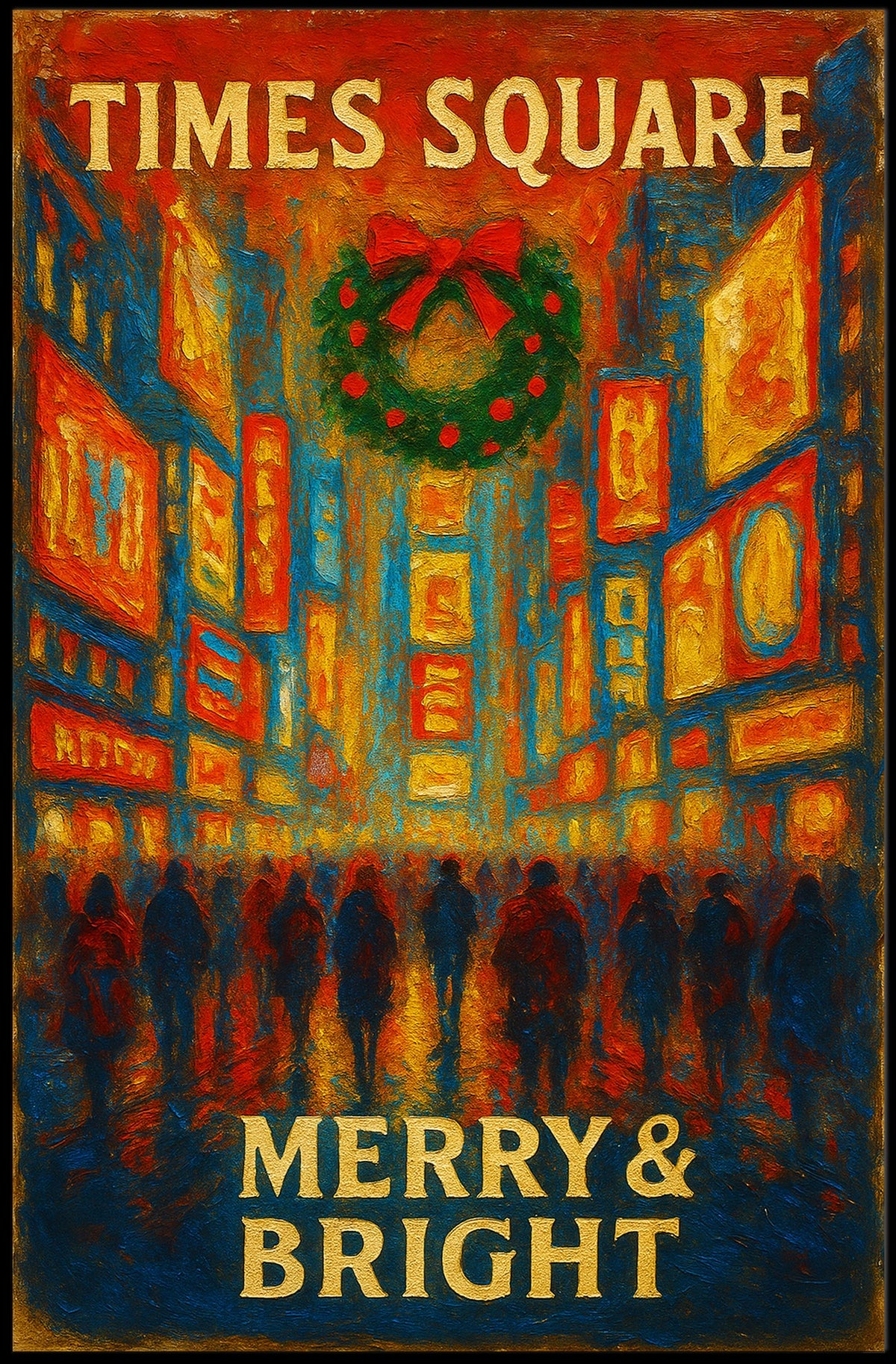 Times Square Merry Bright Poster