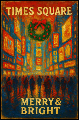 Times Square Merry Bright Poster