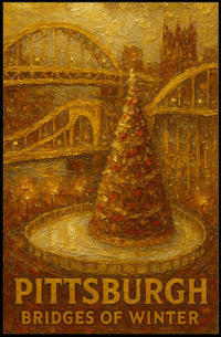 Pittsburgh Bridges Of Winter Poster