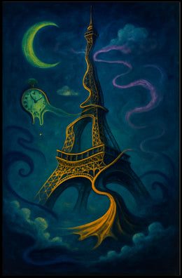 Surreal Parisian Dreamscape Poster