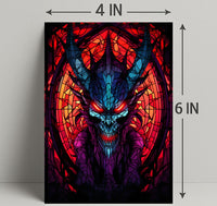 Stained Glass Demon Poster PosterGoat