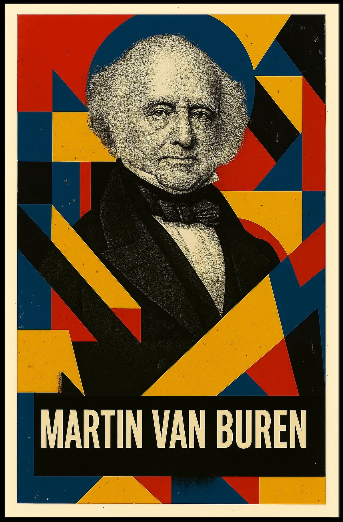 Martin Van Buren 8th President of the United States Abstract Pop Poster