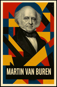 Martin Van Buren 8th President of the United States Abstract Pop Poster