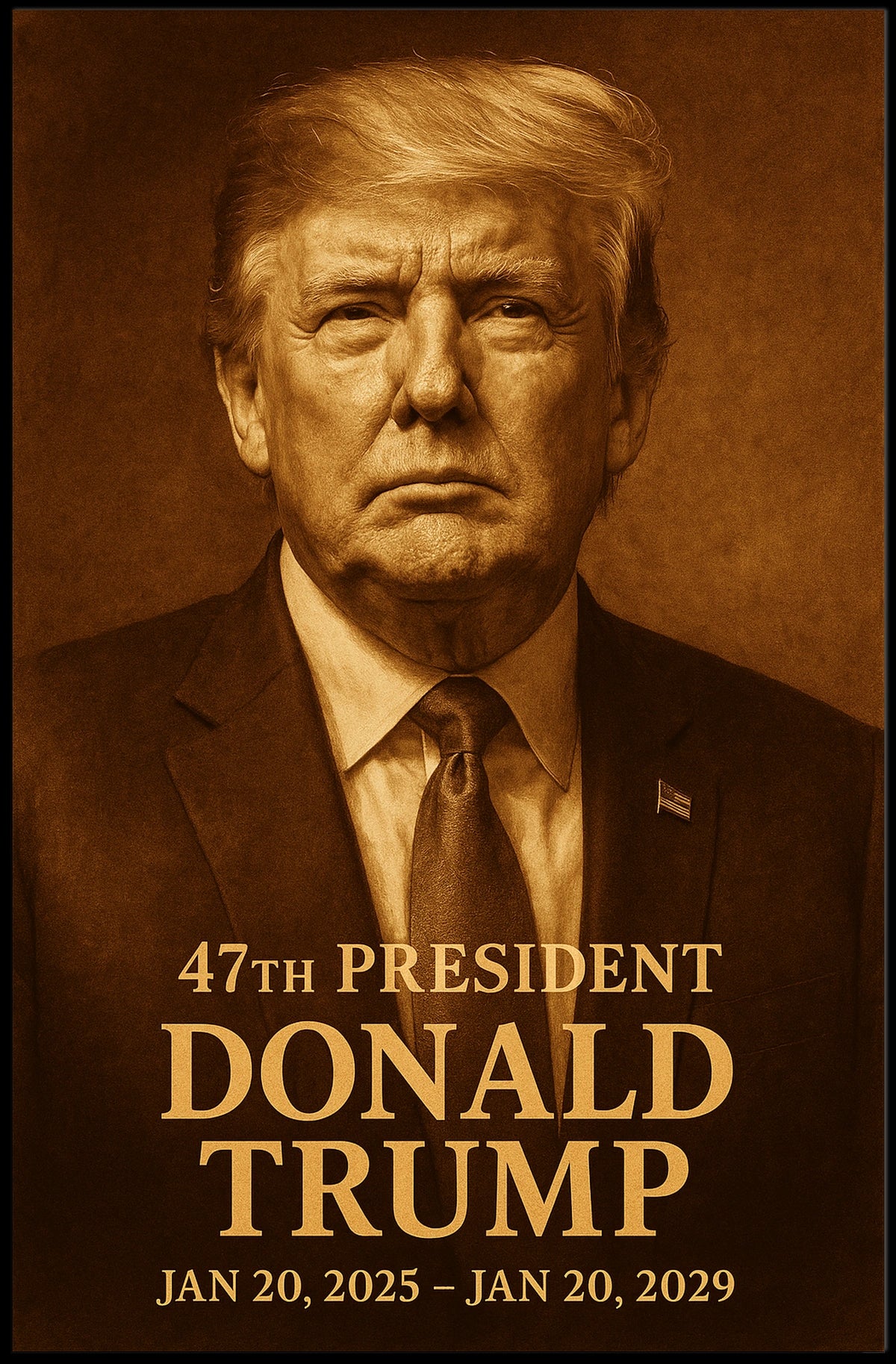 Donald Trump 47th President Poster