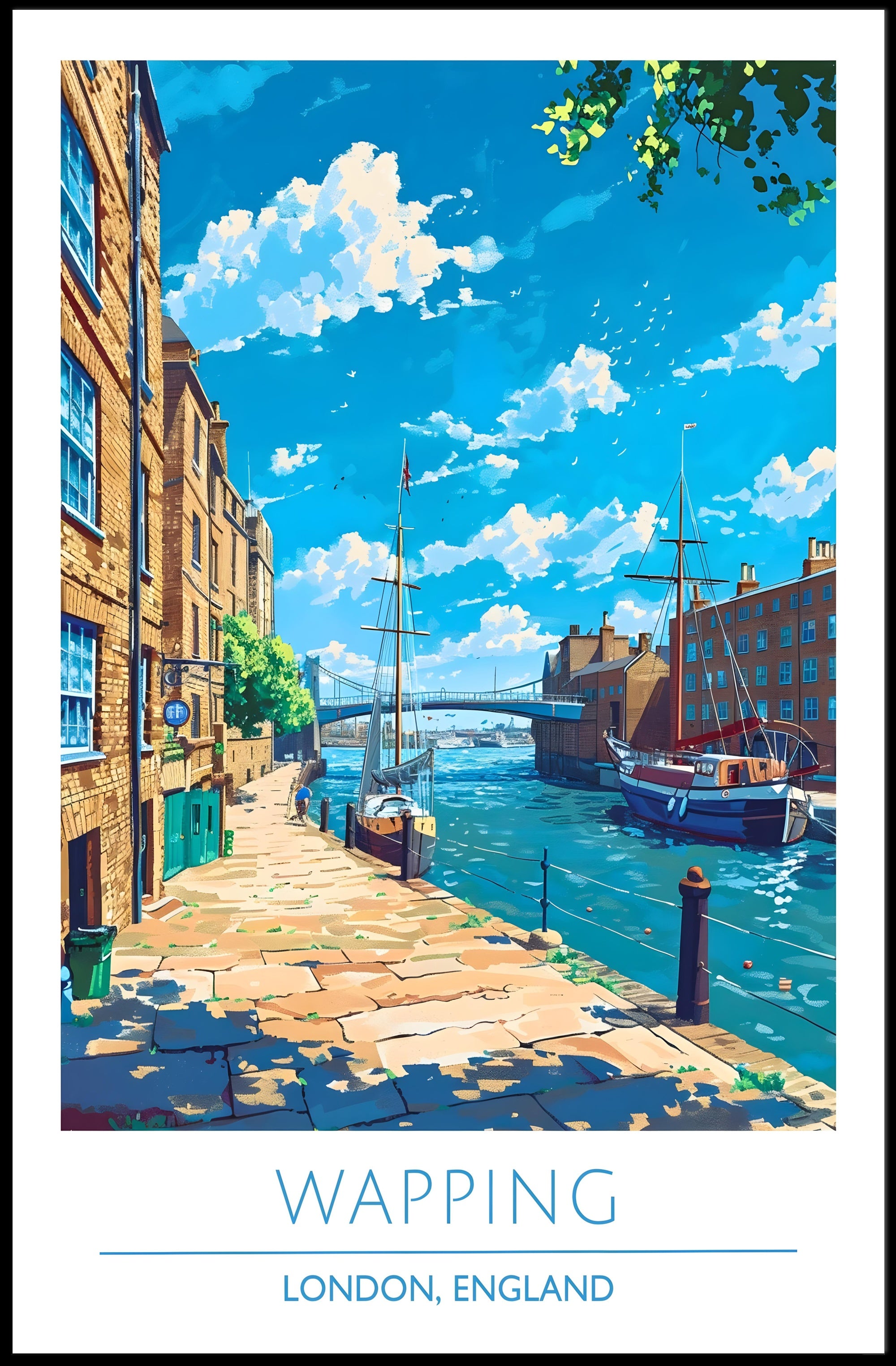 Wapping Tranquil Scene Urban or Cityscape Poster