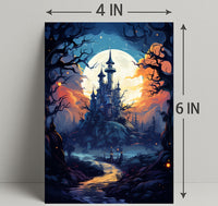 Enchanted Castle Under The Moon Poster