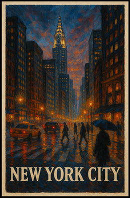 New York City Urban Evening Poster