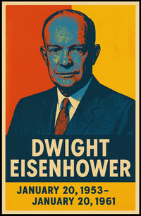 Eisenhower Vintage Pop Art Patriot History Poster