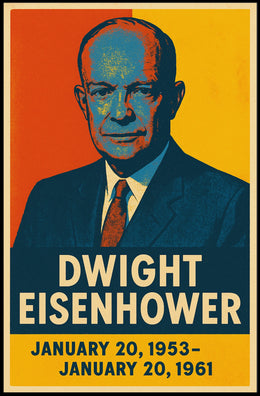Eisenhower Vintage Pop Art Patriot History Poster