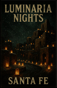 Luminaria Nights in Santa Fe Poster