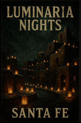 Luminaria Nights in Santa Fe Poster