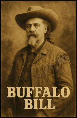 Buffalo Bill Historic Vintage Sepia Western Heritage Poster