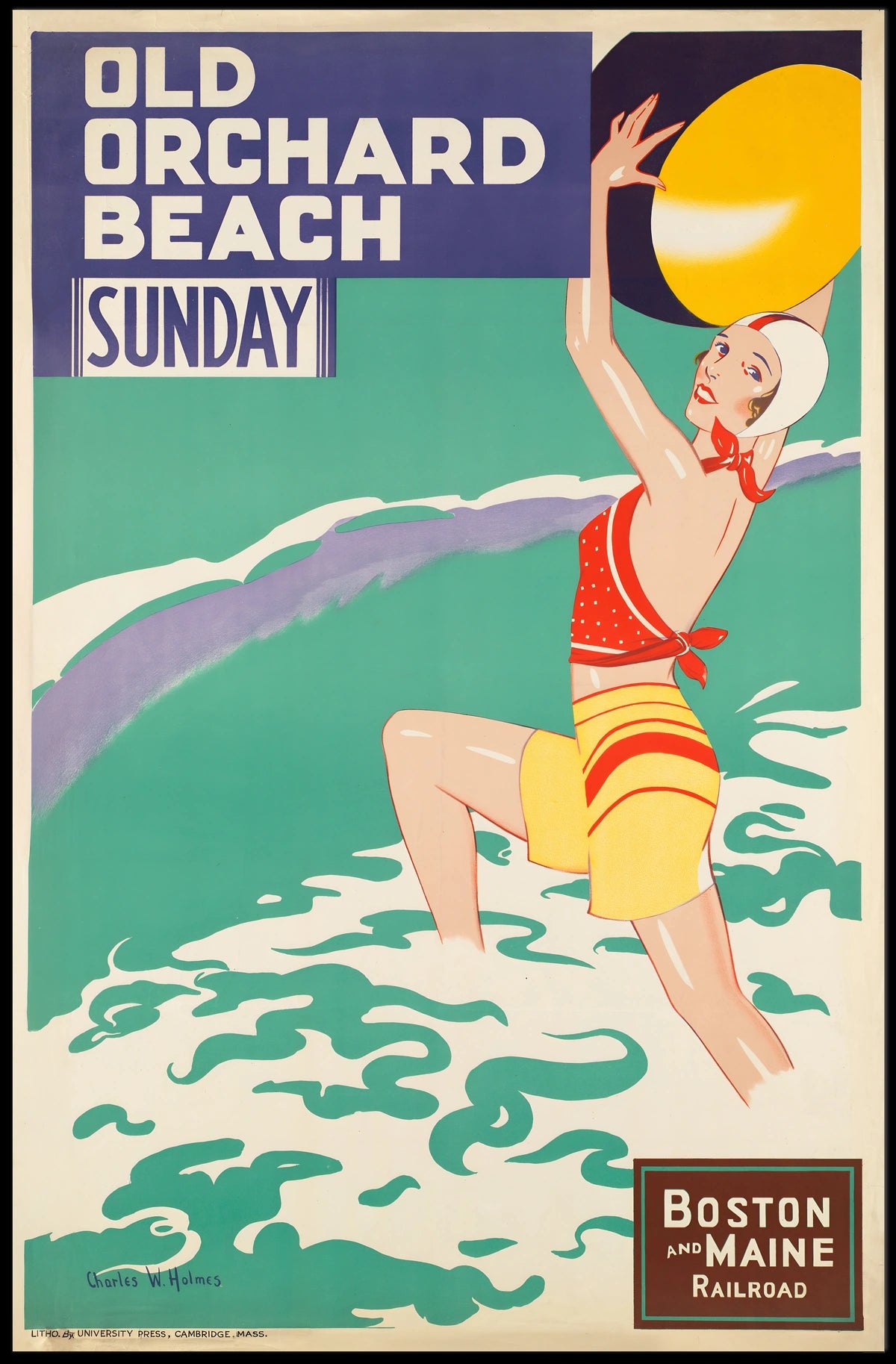 Old Orchard Beach Boston And Maine Poster