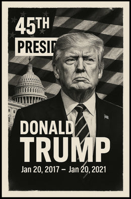 Donald Trump 45th President of the United States Digital Montaje Poster