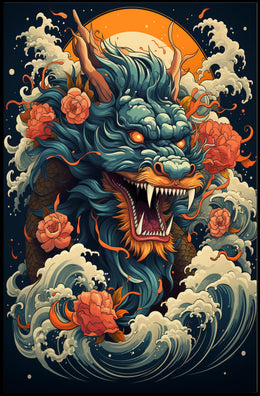 Dragon Of The Waves Poster