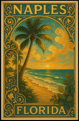 Naples Florida A Tropical Escape Poster Wall Art Decor