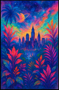Cosmic Cityscape Poster